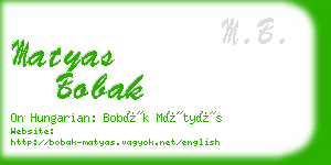 matyas bobak business card